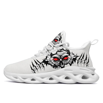 Custom Skull Claw Sneakers | Gothic Skull Print Running Shoes | Personalized With Name, Logo, Design