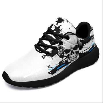 Toponepod Skull with Headphone Print Custom Running Shoes | Personalized with Name, Logo, Design | SN-23023-B