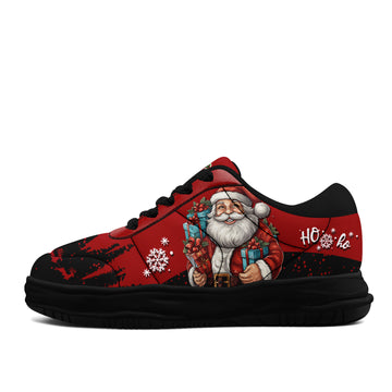 Christmas Santa Claus Platform Sneakers – Red Holiday Gift Low Top Skate Shoes - FN084-26018059-5B