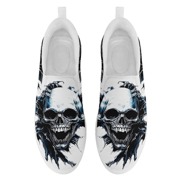 Toponepod Alternative Fashion Sneakers | Custom Skull Slip On Shoes | FN071-25023063-3