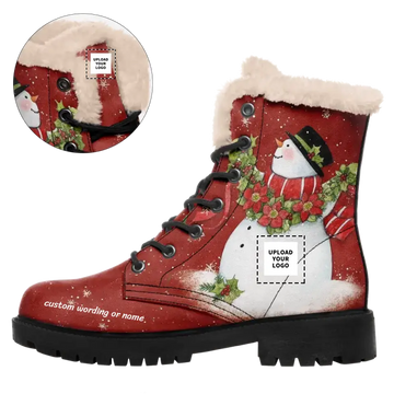 Personalized Christmas Boots, Custom Warm-Fur Boots, Santa, Xmas Boots,WB-23020182