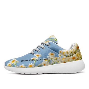Personalized Spring Design Sneakers, Custom Flower Design Shoes, Walking Shoes,NL-067-23023002