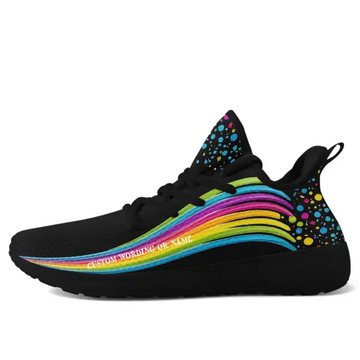 Personalized Pride Rainbow Sneakers, Custom Love Shoes, Rainbow Shoes,FN-051-23023001,FN-051-23023001