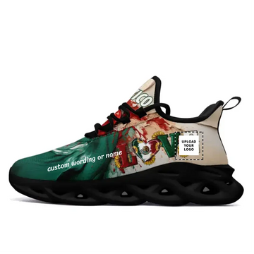 Customized MS Shoes with Black and White Soles and Striking Mexican Flag Theme, 2016MS-23025001
