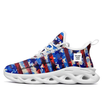 Personalized America Flag Sneakers, Custom Patriotic Shoes,Comfortable Shoes,2016MS-23025001