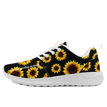 Custom Casual Running Shoes with Sunflower Theme,Personalize with Your Name and Images, Perfect for Sunflower Enthusiasts,FN022-24025001