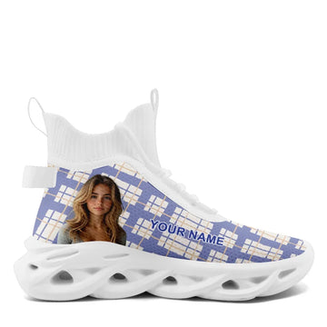 Custom Plaid Shoes with Your Name and Logo for Every Step Yoga Meets Style