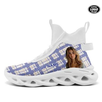 Custom Plaid Shoes with Your Name and Logo for Every Step Yoga Meets Style