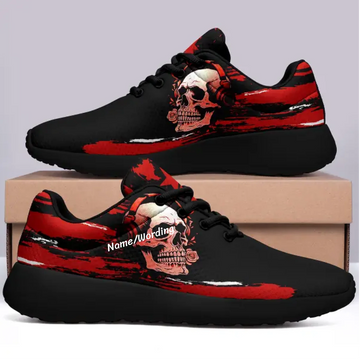 Buy One Get One Personalized Skull Sneaker Comfortable Shoe Red Color, SN-23023-B