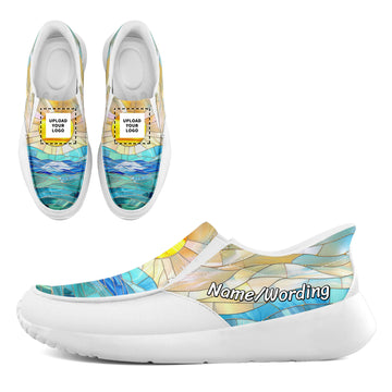 Toponepod Fashion Slip-on | Custom Sea Vibe Slip On Shoes | Personalized Name, Logo | Non-Slip, Comfortable