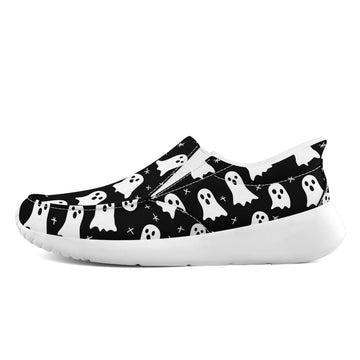 Topnepod Halloween Spooky Print Slip On Shoes | Custom Gothic Alternative Fashion Shoes for Gift | Personalized With Name Logo | FN067-25018003