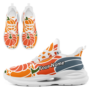 Toponepod Multiple Style Halloween Sneakers | Custom Name Logo Option Breathable Spooky Pumpkin Graffiti Shoes | FN079-25028096