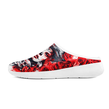 Toponepod Multiple Style Dark Fashion Gothic Slippers | Custom Name Logo | Ghost Halloween Witch Print | FN063-25018005