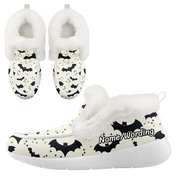 Personalized Bat and Spider Print Sneakers, Custom Breathable Lace Up Shoes, Unique Gift for Halloween FN064-25023127