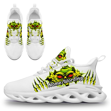 Personalized Gothic Style Sneakers, Custom Skull and Skeleton Fashion Shoes, Breathable Lace Up Shoes FN003-250270103