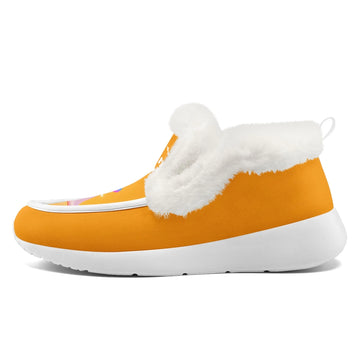 Personalized Spooky Design Warm Shoes, Custom Witch and Ghost Fashion Shoes for Halloween FN064-25009016