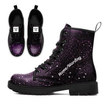 Personalized Starry Night Boots, Custom Celestial Print Winter Boots, Comfortable Unisex Boots 058-6-25018018