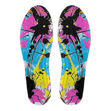 Abstract Graffiti Splatter Gothic Shoe Insoles, Urban Street Art Style Custom Inserts XD008-25023181