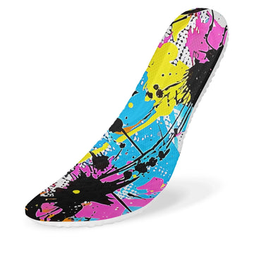 Abstract Graffiti Splatter Gothic Shoe Insoles, Urban Street Art Style Custom Inserts XD008-25023181
