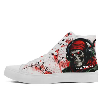 Buy One Get One White Color Personalized Fashion Sneaker High Top Skull Comfortable Shoe,FN024-240270087