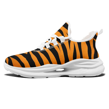 Bold Tiger Stripe Athletic Sneakers, Fierce Animal Print Fashion Trainers FN079A-25009077