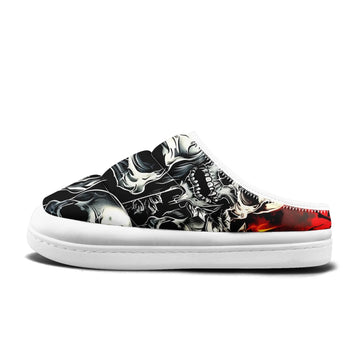 Bold Graphic Padded Slippers, Cozy Artistic House Shoes FN057-25023202