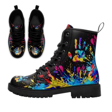 Personalized Dark Fashion Boots, Custom Gothic Style Print Boot, Stylish Skull Winter Boots BOOTS-25023138