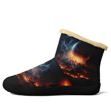 Custom 2041 Fleece-Lined Shoes with Celestial Theme, Crafted for Stargazers and Admirers of the Night Sky,2041-23025001