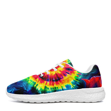 Vibrant Tie-Dye Mesh Running Shoes with Cushioned EVA Sole - BLD2-26007187-003-W